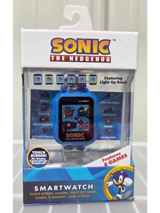 iTime Other - Sonic the Hedgehog Touchscreen Kids' Smart Watch w/ Silicone Strap & 6 Games